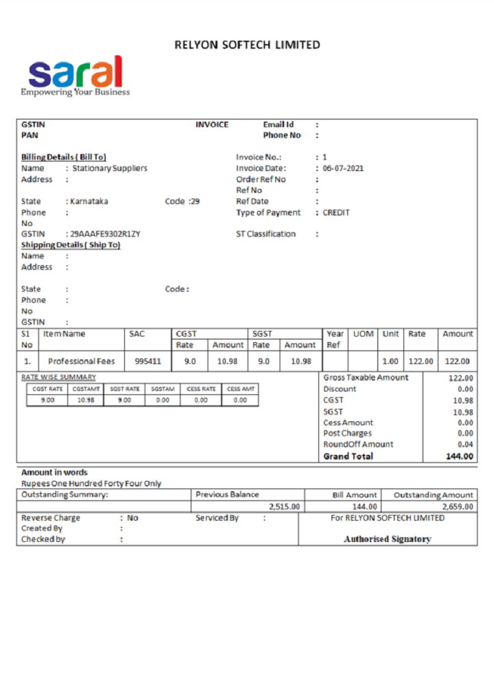 India Saral cooperative altimetry technology mission invoice PSD template